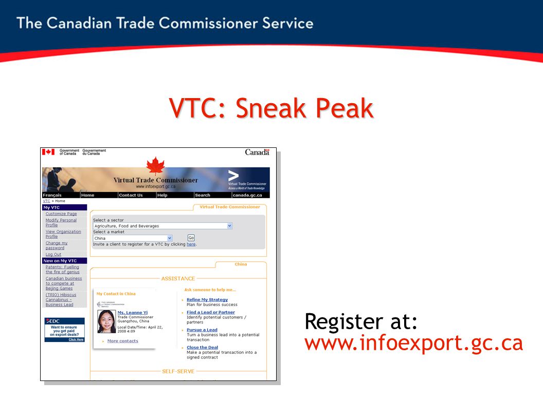 VTC: Sneak Peak Register at: