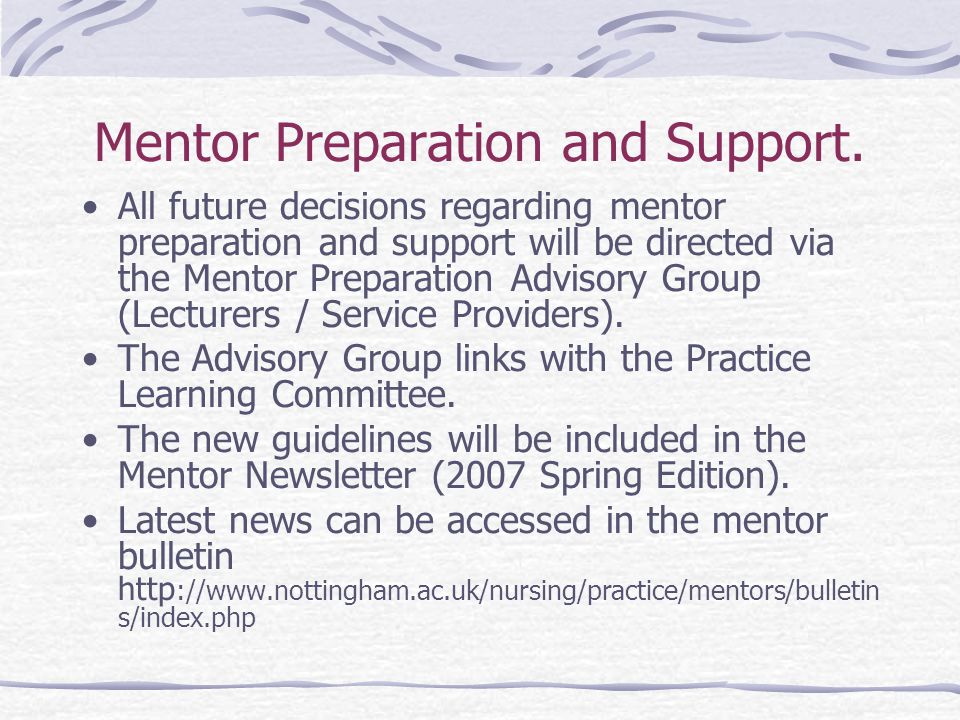 Mentor Preparation and Support.