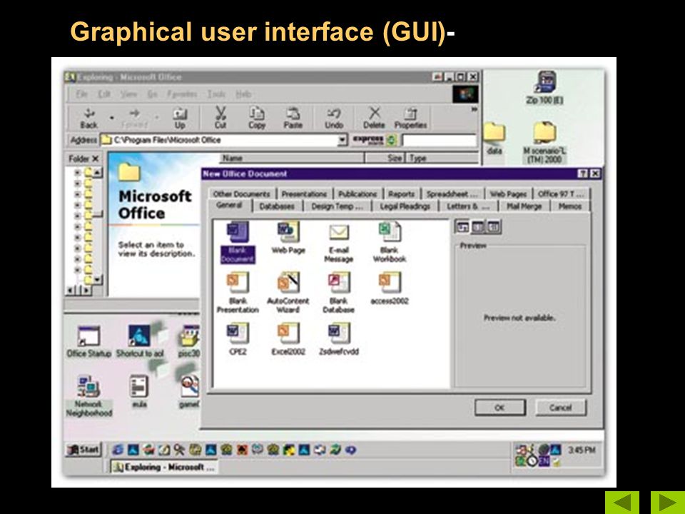 Graphical user interface (GUI)-