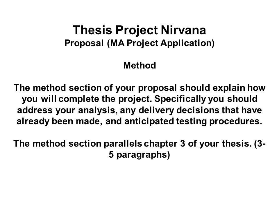 What a thesis proposal should look like