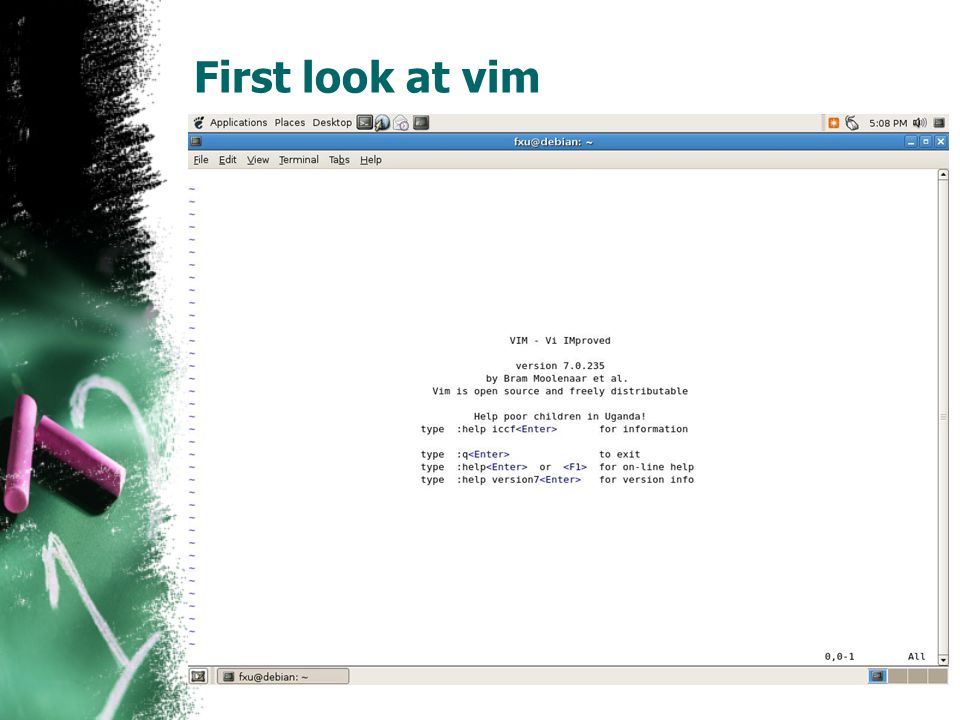 First look at vim