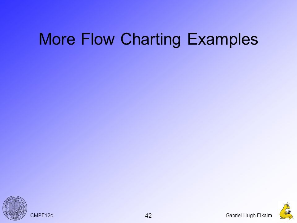 CMPE12cGabriel Hugh Elkaim 42 More Flow Charting Examples