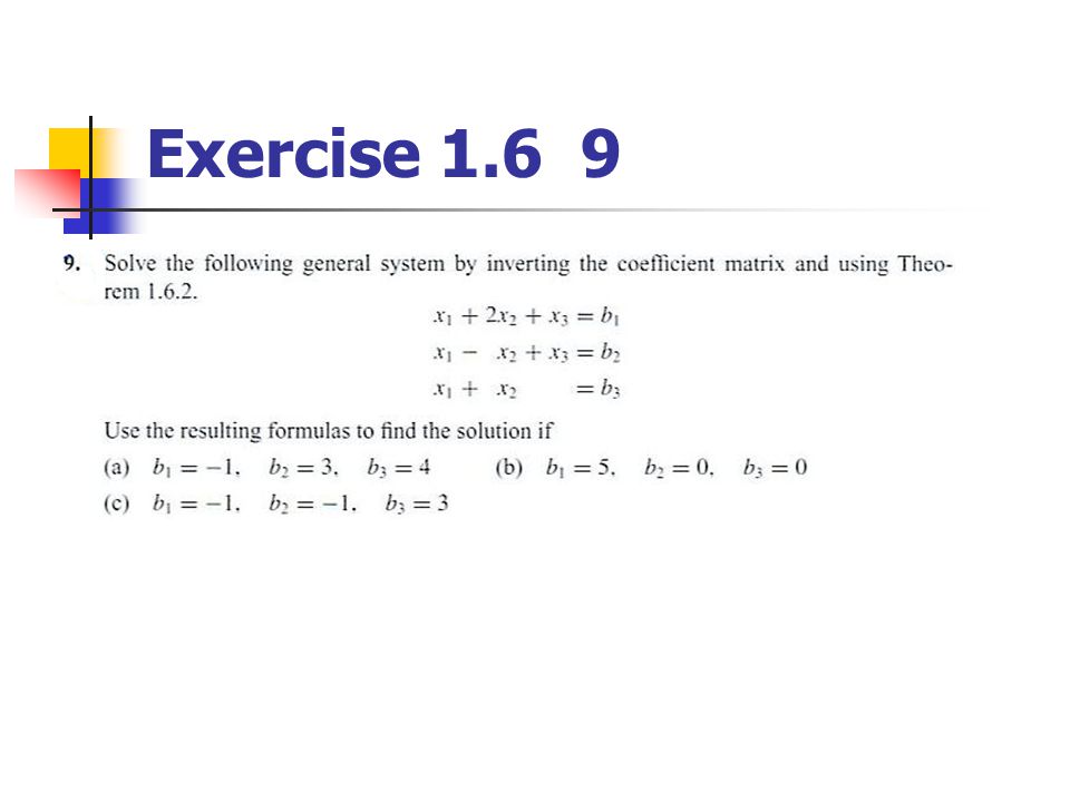 Exercise 1.6 9