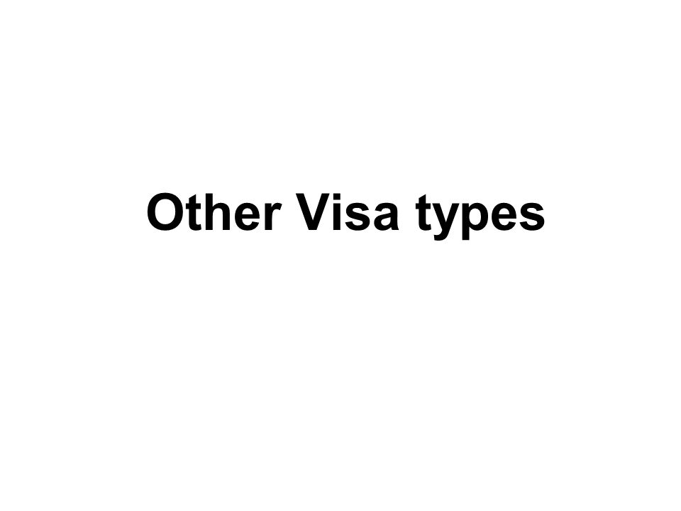 Other Visa types