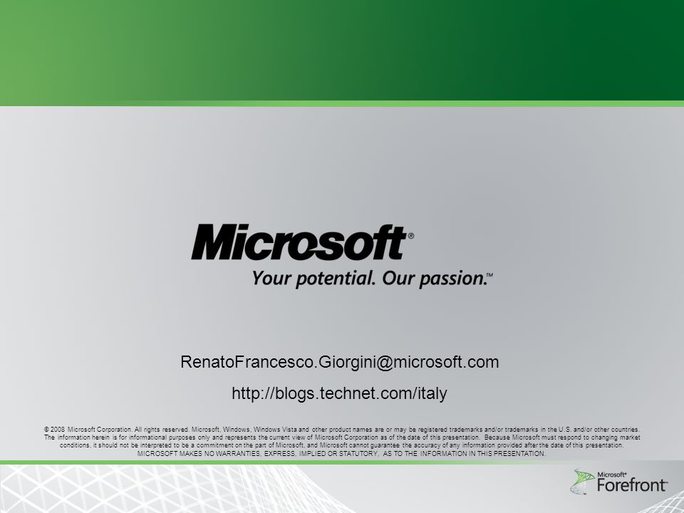 Microsoft Forefront For Vista