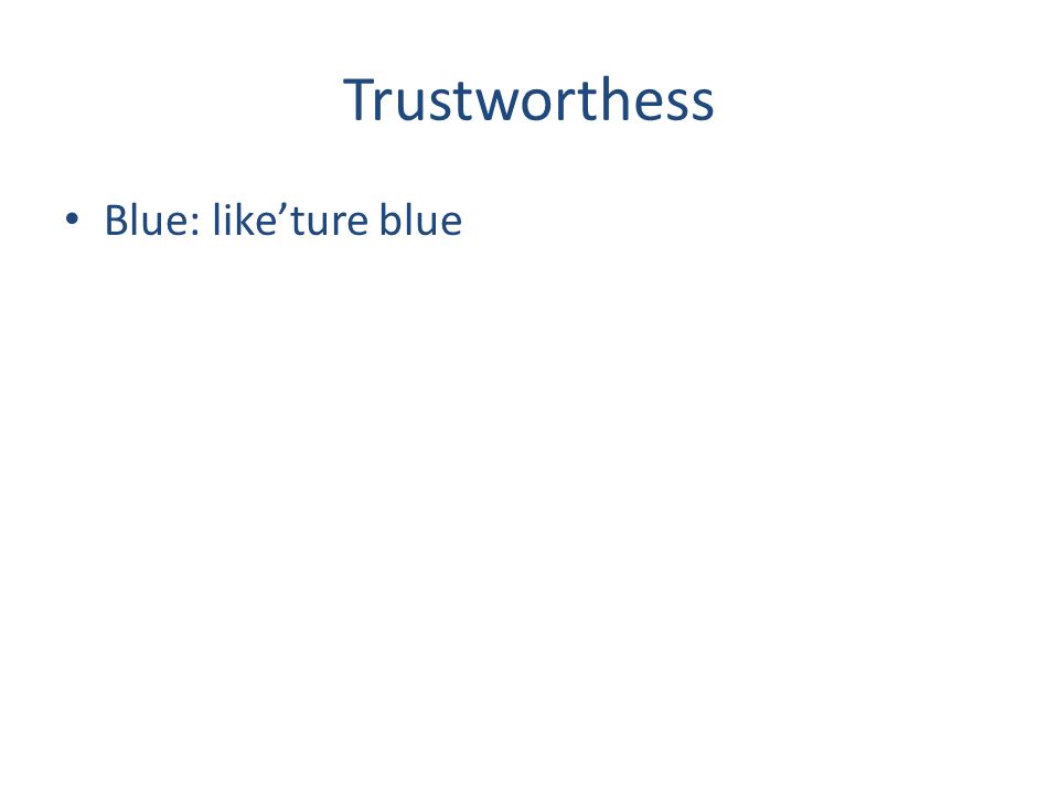 Trustworthess Blue: like’ture blue
