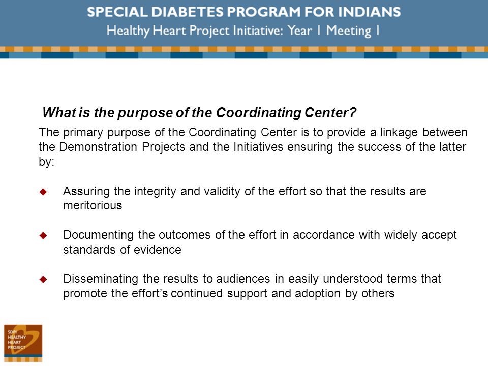 What is the purpose of the Coordinating Center.