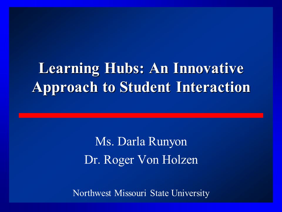 1 Learning Hubs: An Innovative Approach to Student Interaction Ms.