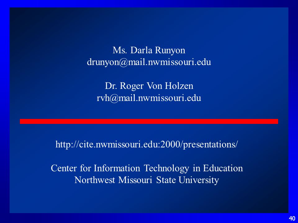40 Ms. Darla Runyon Dr.