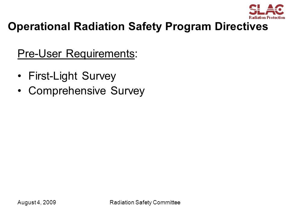 Radiation Safety Program Audit Checklist