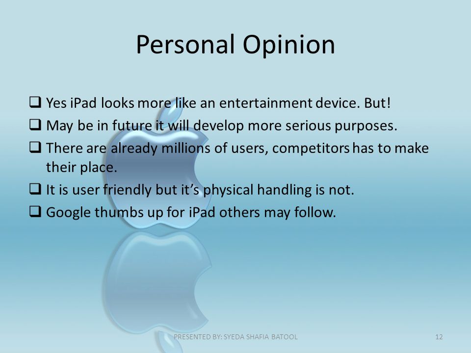 Personal Opinion  Yes iPad looks more like an entertainment device.