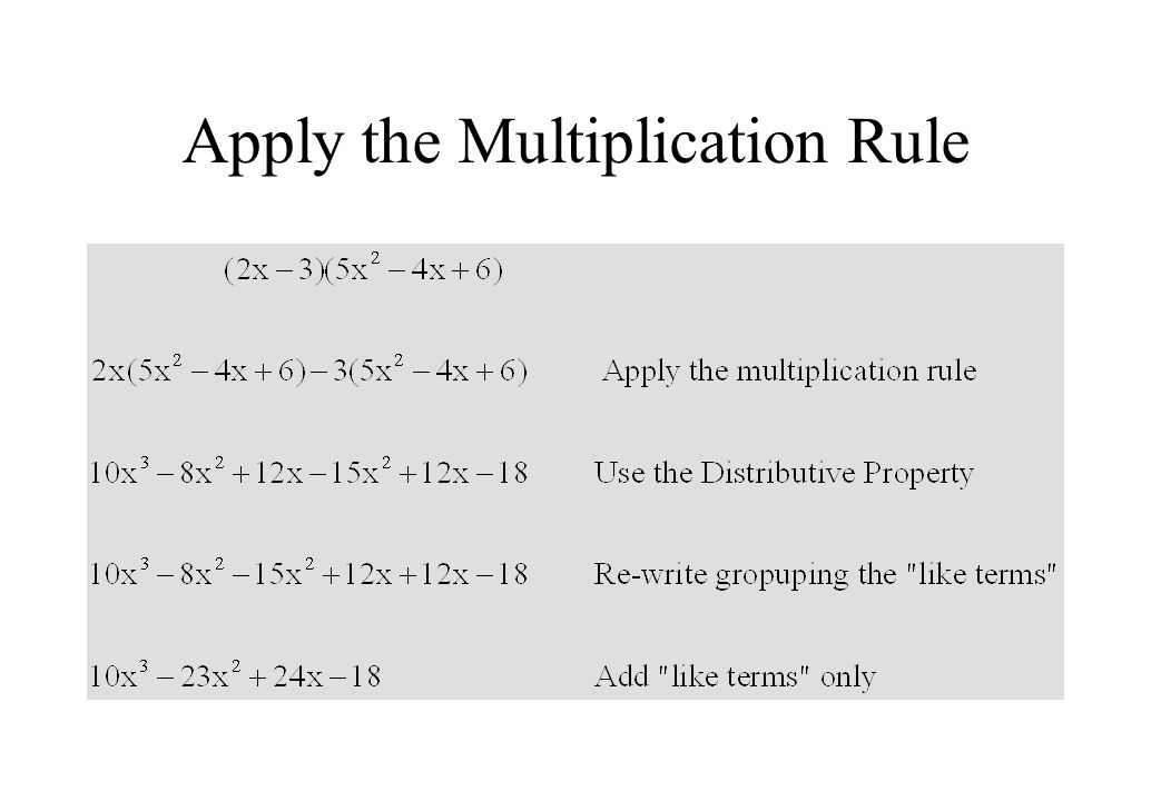 Apply the Multiplication Rule