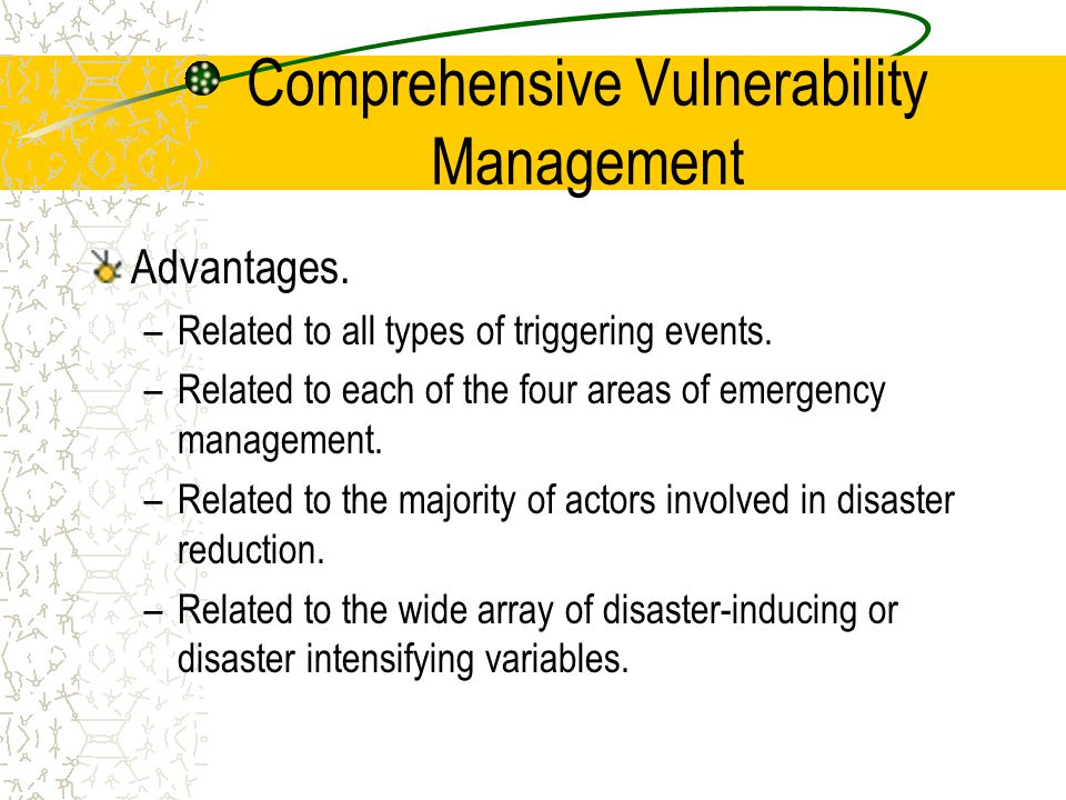 Comprehensive Vulnerability Management Advantages.