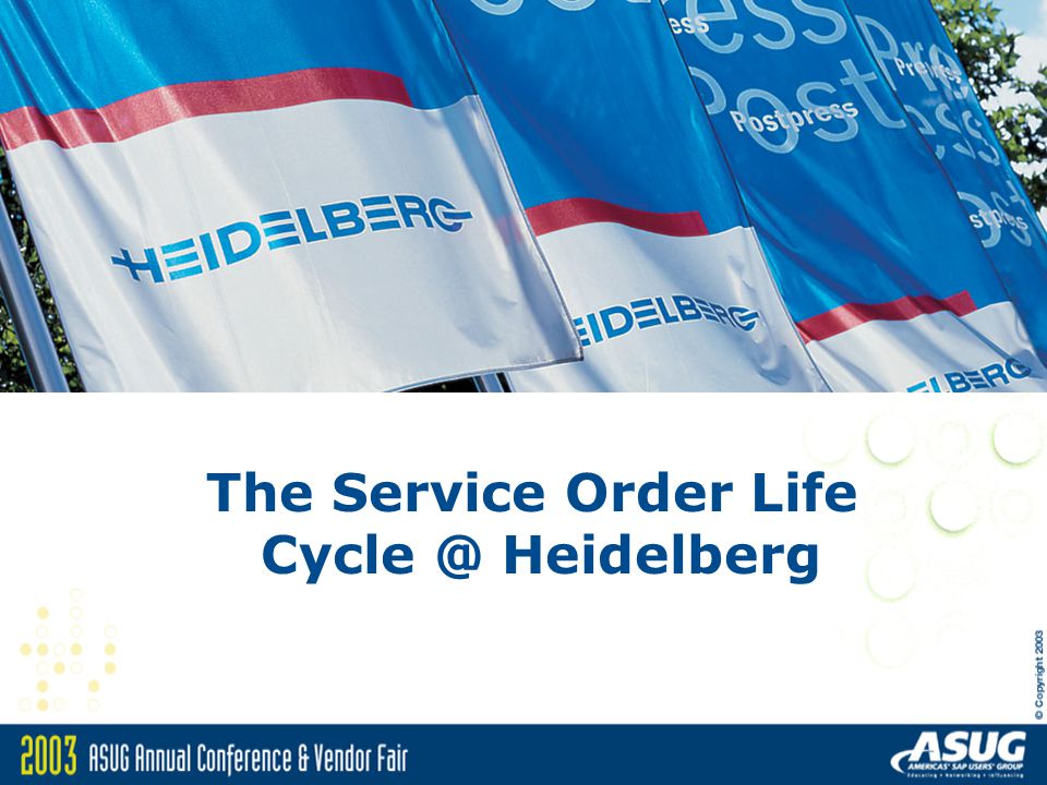 The Service Order Life Heidelberg