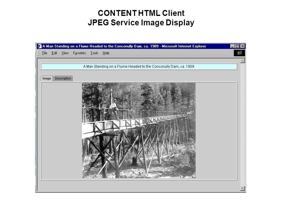 CONTENT HTML Client JPEG Service Image Display