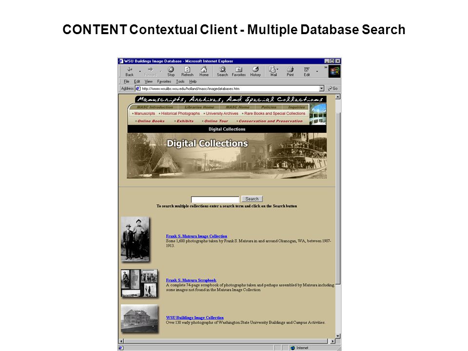 CONTENT Contextual Client - Multiple Database Search