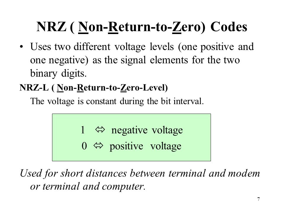 Non return to zero and return to zero ppt presentation