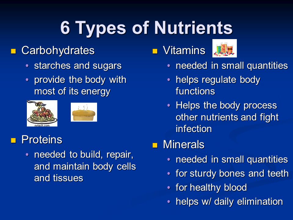 Nutrients Nutrients: are substances in foods that your body needs Though you have a diet, you may not have a healthful one.