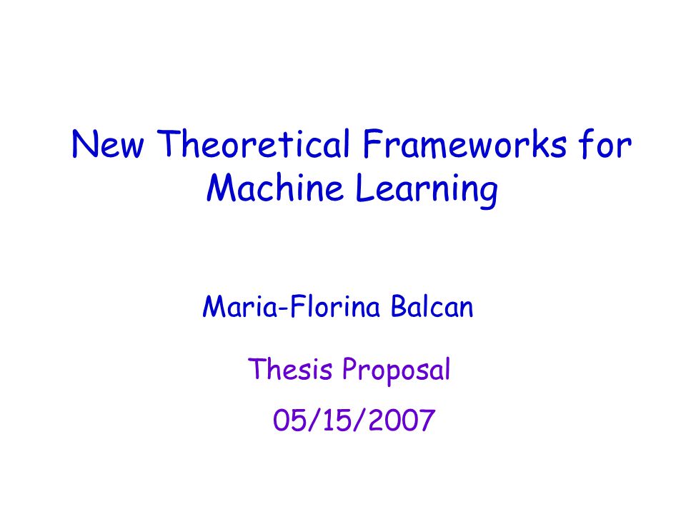 Phd Thesis Theoretical Framework
