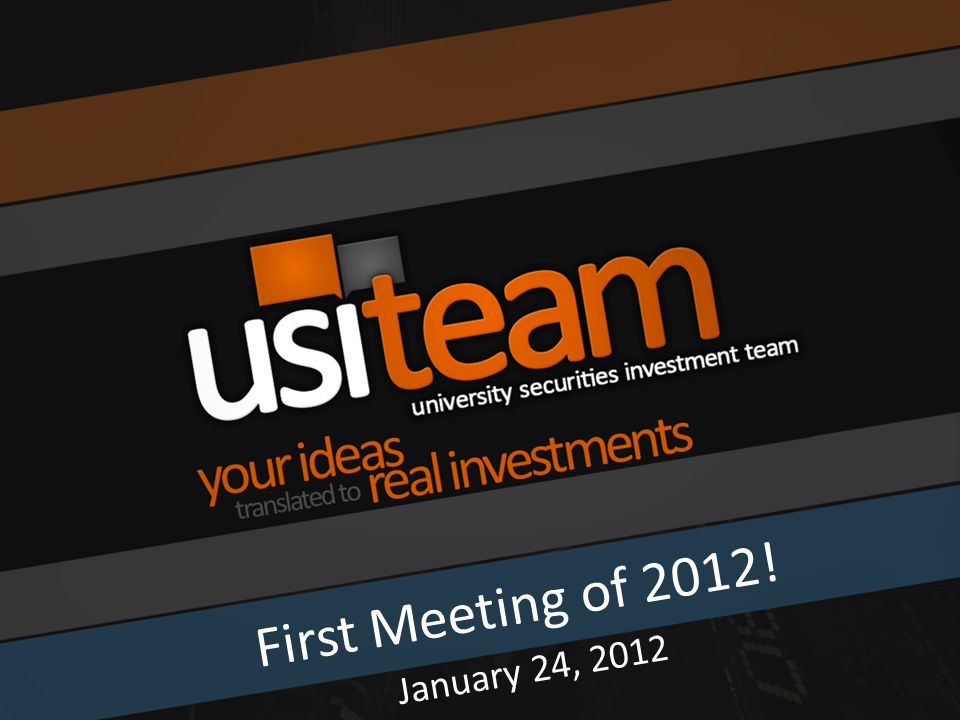 First Meeting of 2012! January 24, 2012