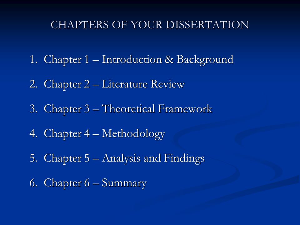 chapters of dissertations chapters of dissertations