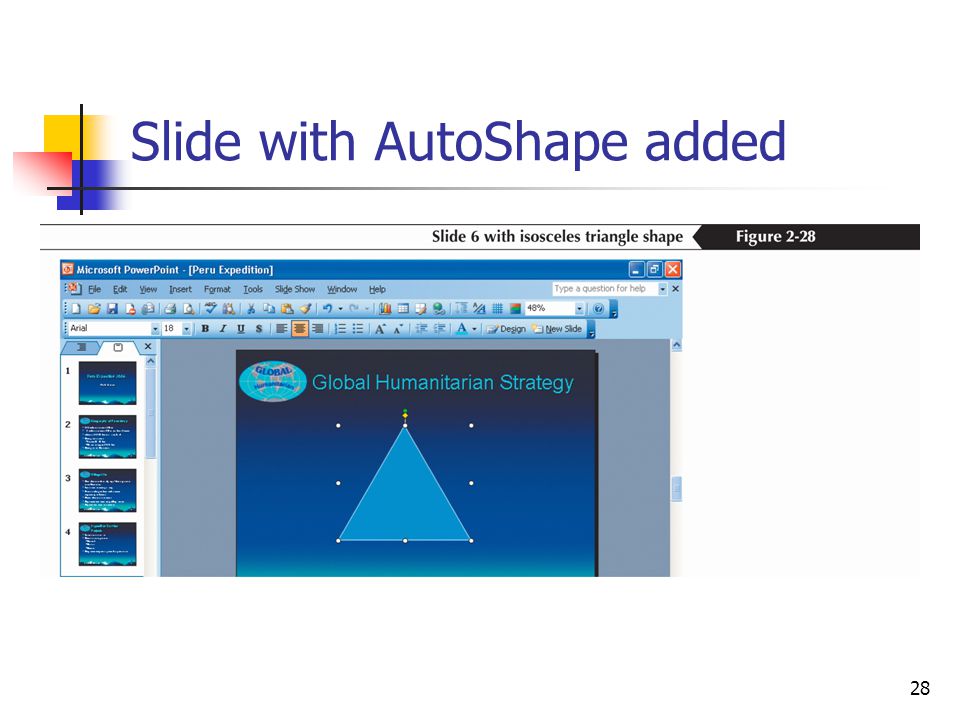 28 Slide with AutoShape added