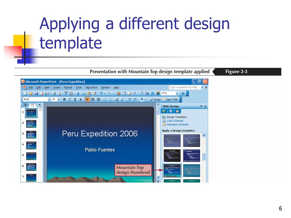 6 Applying a different design template