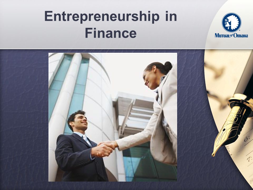 Entrepreneurship in Finance