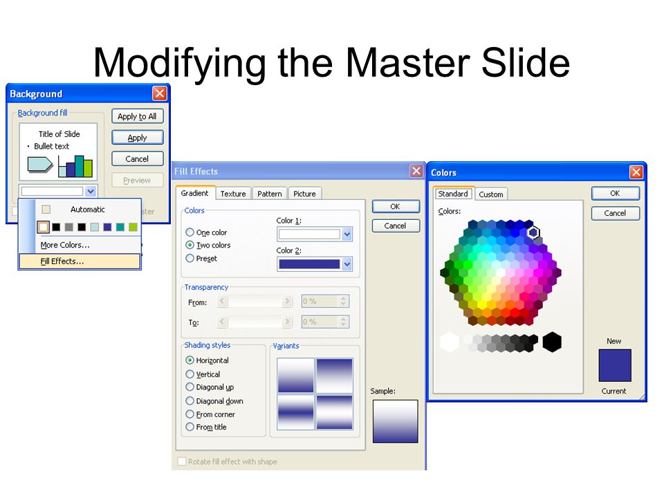 Modifying the Master Slide