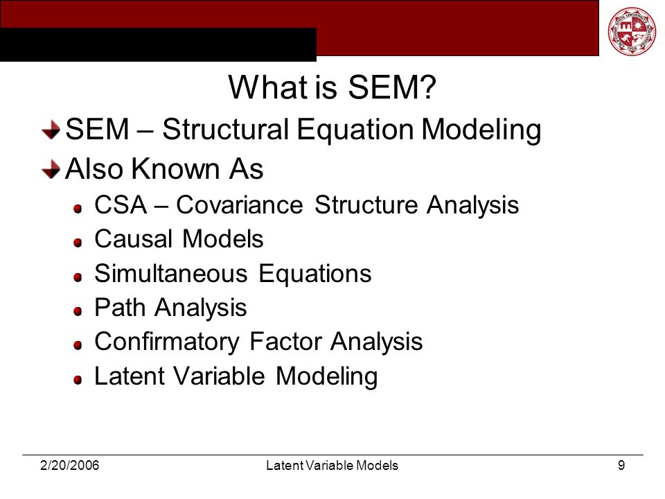 1 Ghost Chasing Demystifying Latent Variables And Sem Andrew 2 20 2006latent Variable Models9 What Is Sem