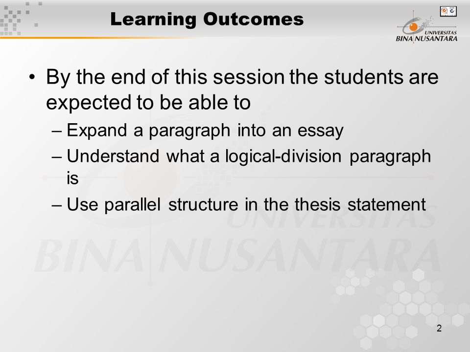 What is a division essay?