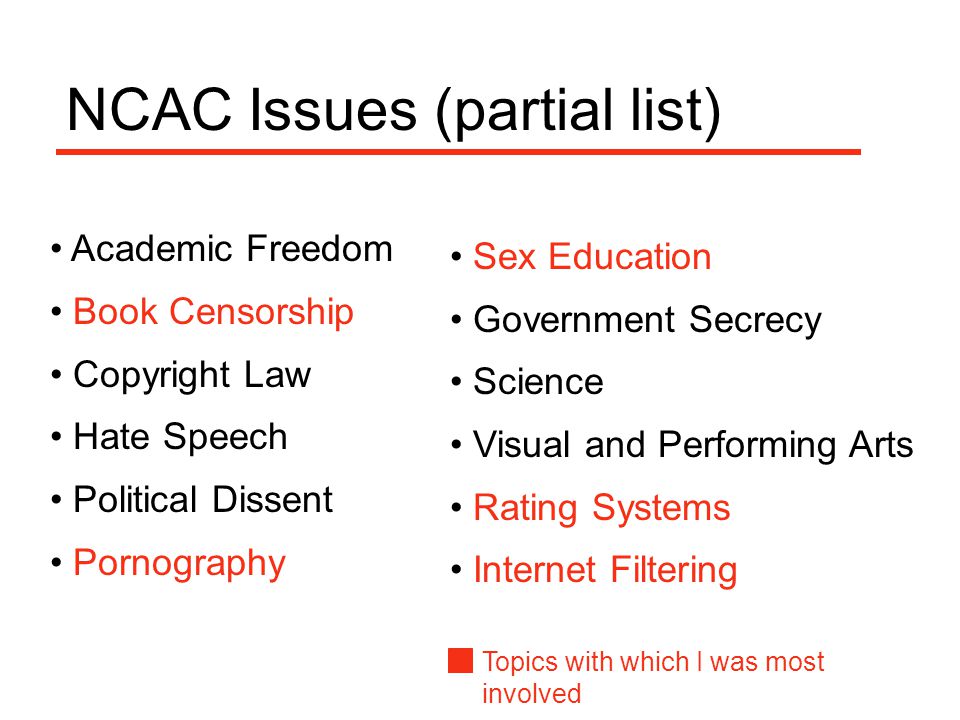 Ademic freedom and sex education