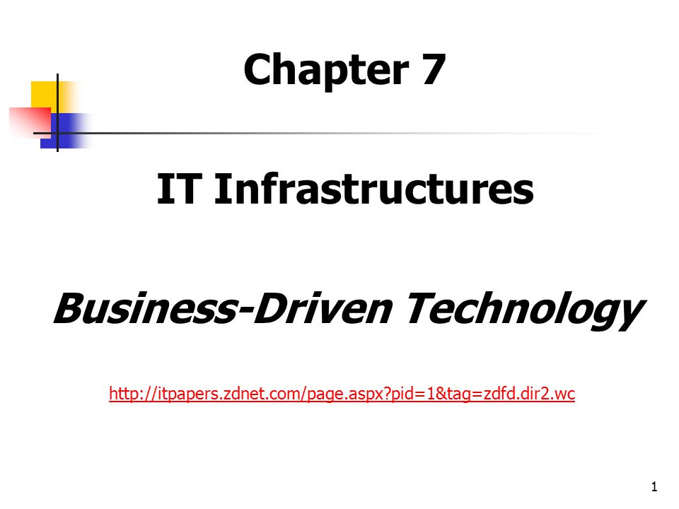 1 Chapter 7 IT Infrastructures Business-Driven Technology   pid=1&tag=zdfd.dir2.wc