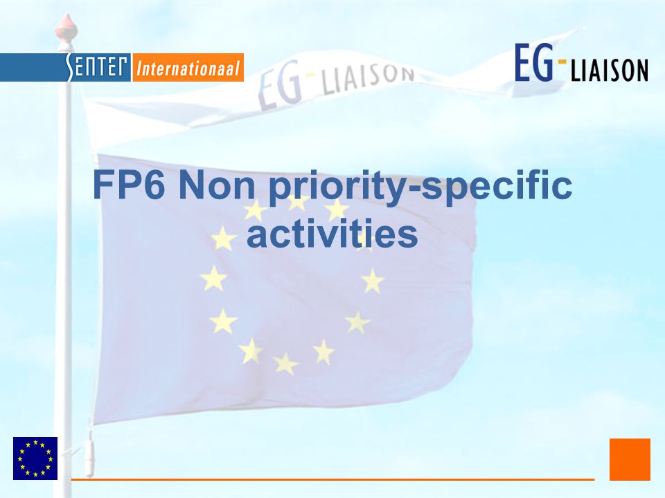 FP6 Non priority-specific activities