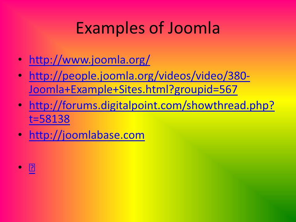 Examples of Joomla     Joomla+Example+Sites.html groupid=567   Joomla+Example+Sites.html groupid=567