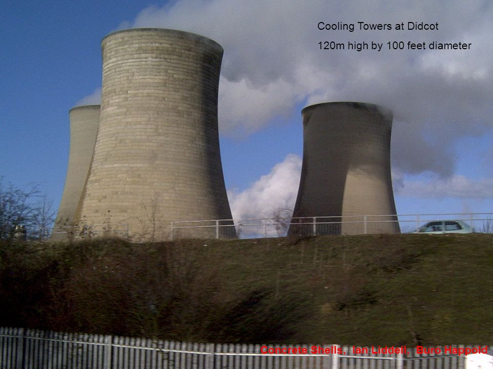 Cooling Towers at Didcot 120m high by 100 feet diameter Concrete Shells, Ian Liddell, Buro Happold