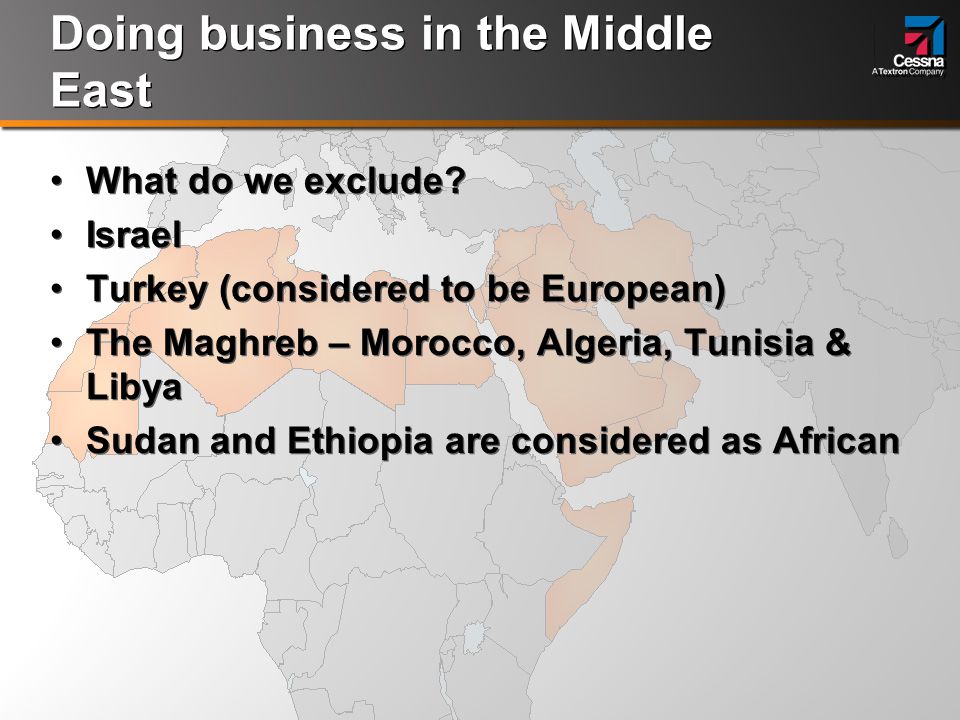 Doing business in the Middle East What do we exclude.