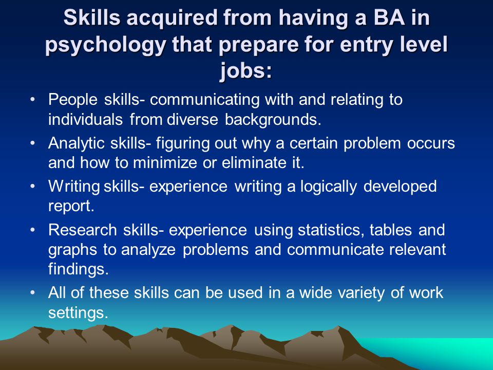 jobs you can get with a ba in psychology