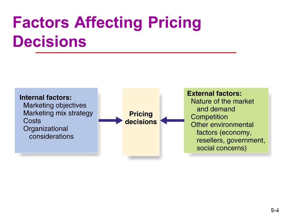 Factors Affecting Pricing Decisions