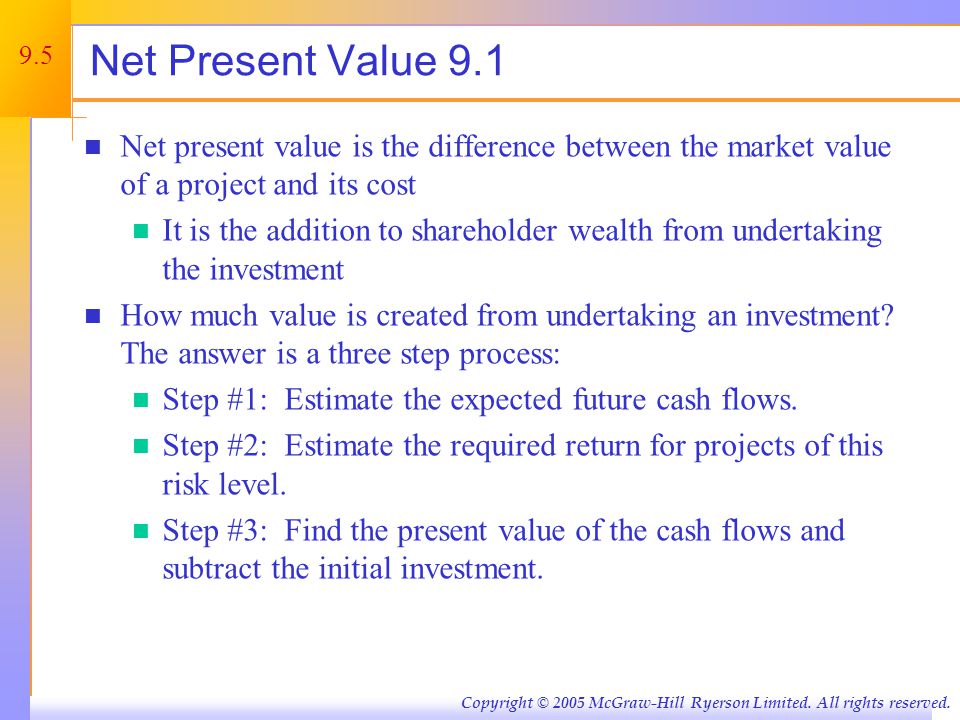 chapter 7 net present value and chapter 7 net present value and