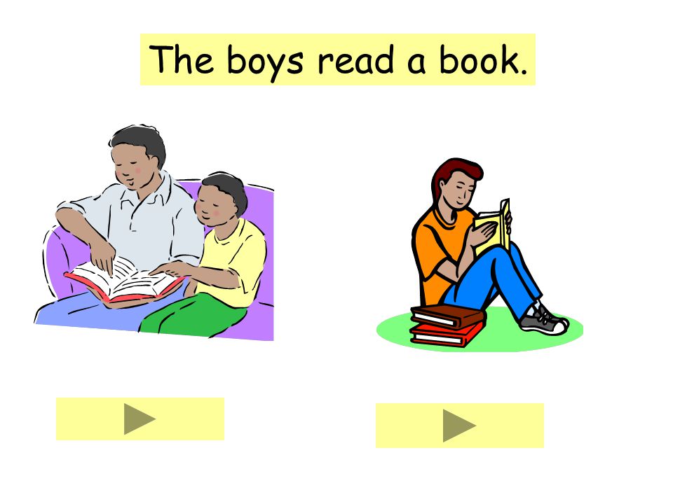 The boys read a book.