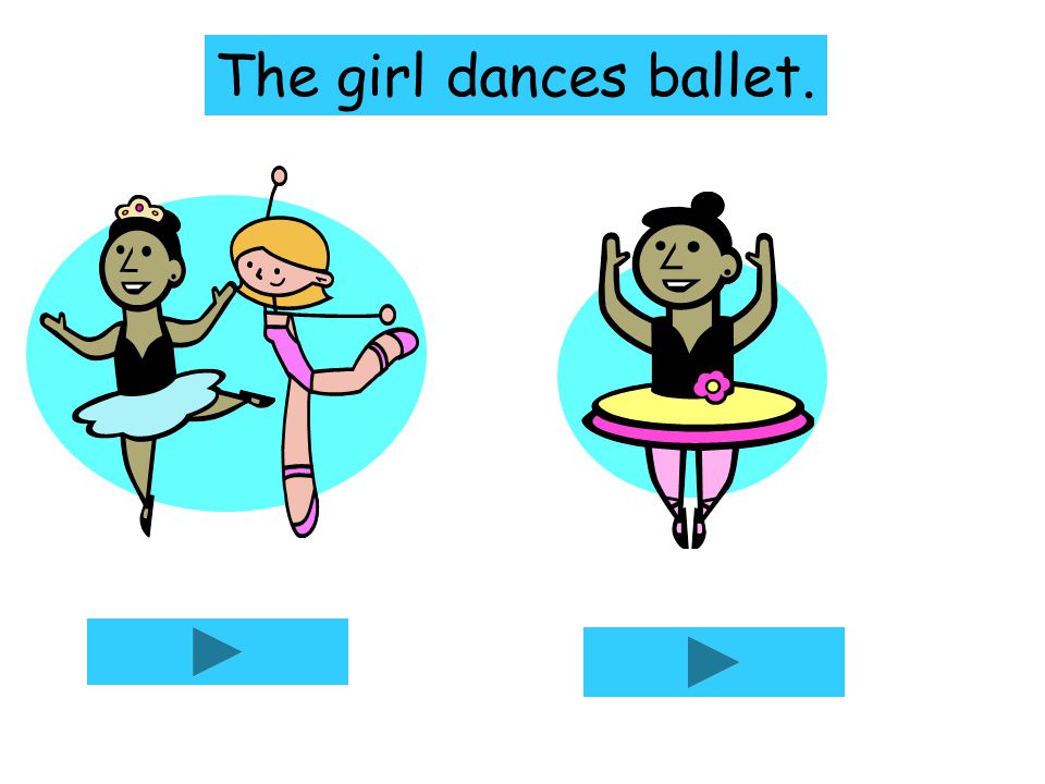 The girl dances ballet.
