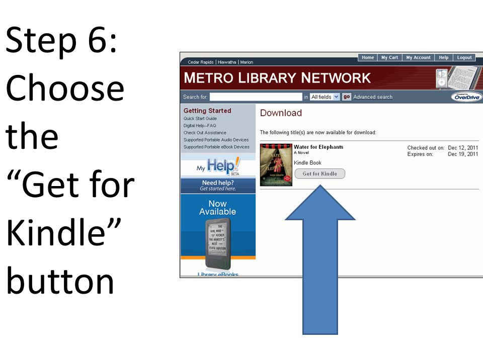 Step 6: Choose the Get for Kindle button