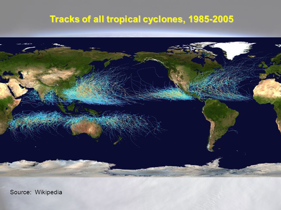 Tracks of all tropical cyclones, Source: Wikipedia
