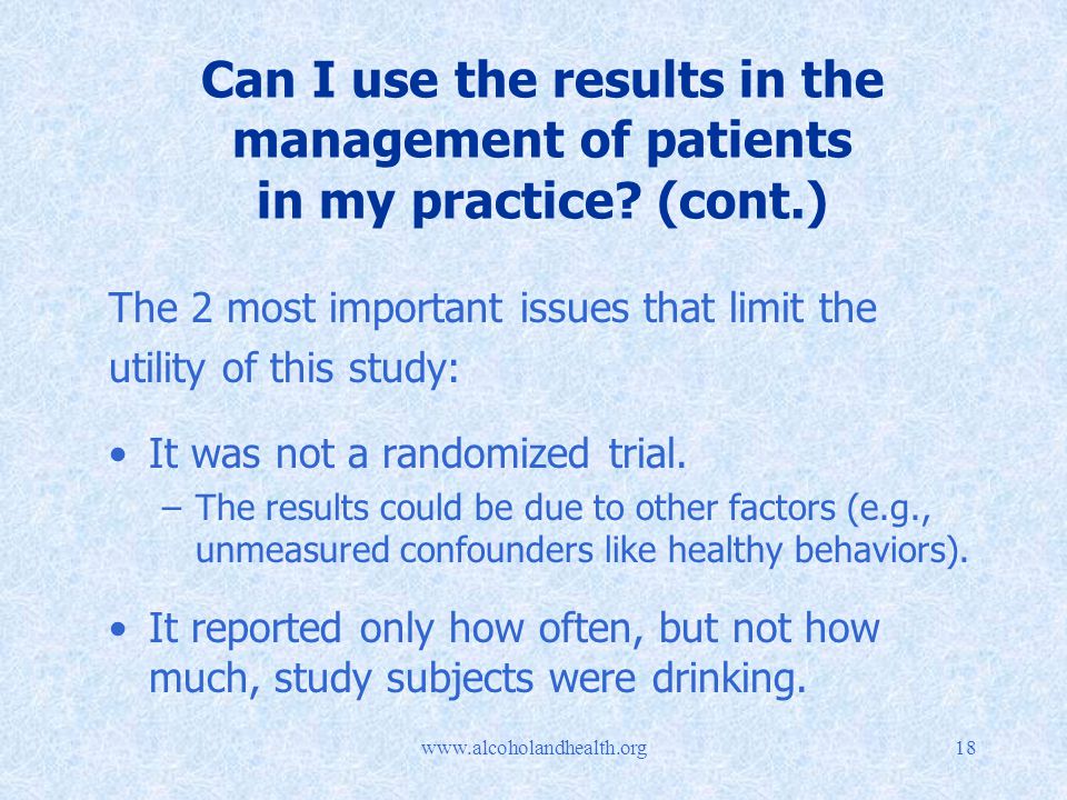 Can I use the results in the management of patients in my practice.