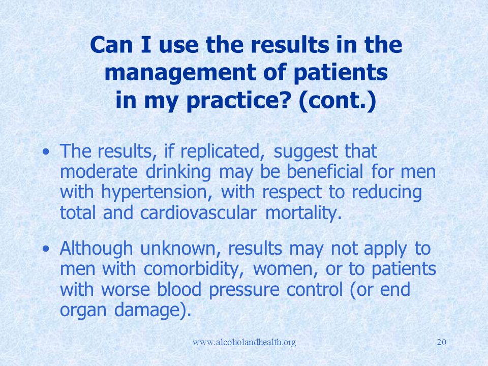 Can I use the results in the management of patients in my practice.