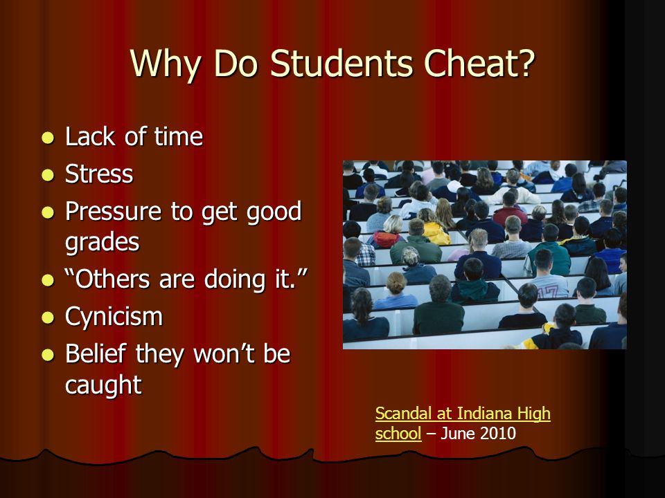 Why Do Students Cheat.