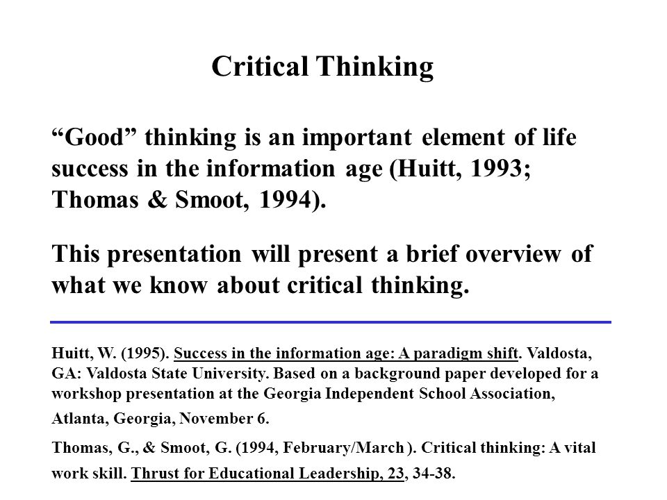Critical thinking and decision making in leadership
