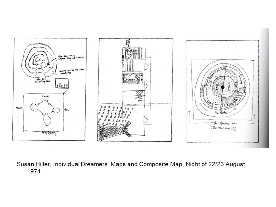 Susan Hiller, Individual Dreamers’ Maps and Composite Map, Night of 22/23 August, 1974