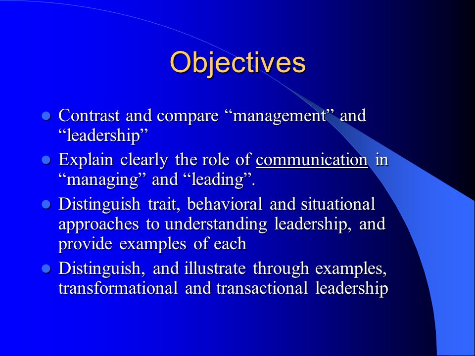 management and leadership presentation